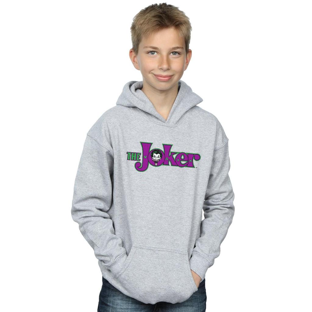 DC Comics Boys The Joker Text Logo Hoodie