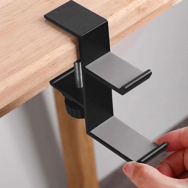 Aluminum Alloy Headphone Stand Display Holder Rack Clip on Designing for Desk Space Saving and Easy Installation