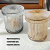 Pack Of 2 Glass Cotton Swab Holders With Sealed Lids For Bathroom Countertop Organization And Dustproof Storage