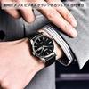 Men's Classic Black Leather Strap Watch Waterproof Quartz Analog Casual Lightweight Date Day Display