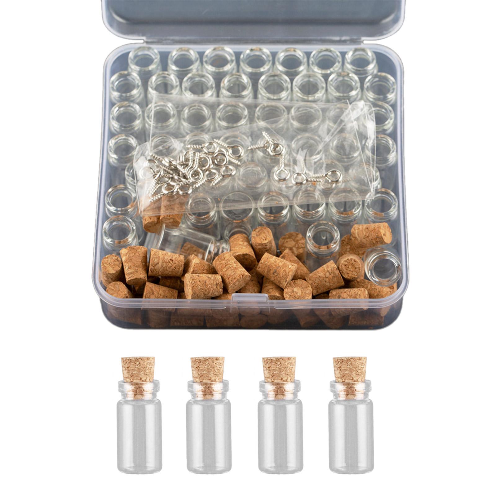 

Упаковка из 50 прозрачных стеклянных бутылок с пробковыми пробками Стильный стеклянный кулон-бутылка Аксессуар Элегантные ювелирные изделия Поставка B