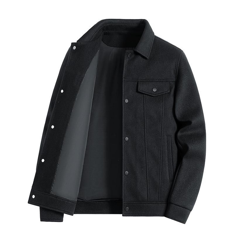 Men's Suede Plush Jacket: Warm, Thickened, Casual Wear for Spring, Autumn, and Winter