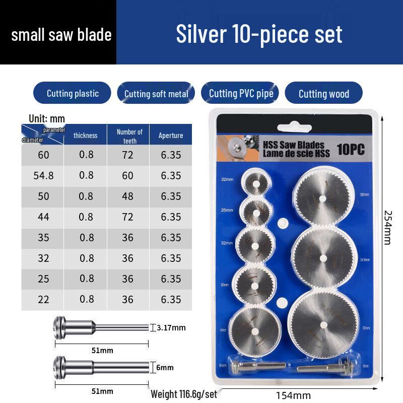 Mini High-Speed Steel Saw Blade for Woodworking and Plastic Cutting