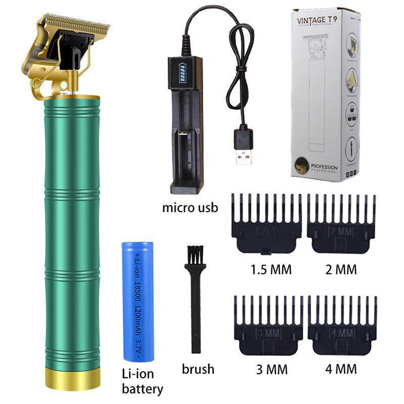 Rechargeable Metal Hair Clipper: Oil Head, Carving, Bald, and Cross-Border Electric Razor.