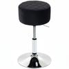 Bar Stool Adjustable Swivel Chair PU Leather Seat 1 Piece, Black