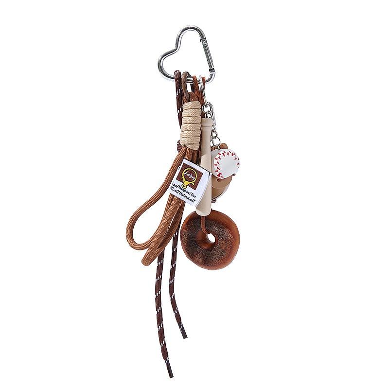 Original Miu Series Alkaline Water Bread Bag Pendant Bagel Chocolate Climbing Rope Keychain Decorative Lanyard
