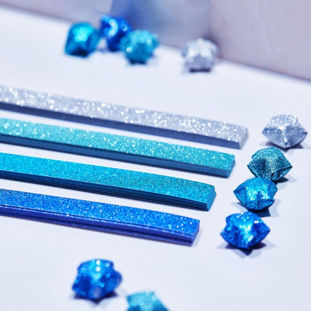 Glass Bottle Glitter Origami Stars Paper Strips Paper Star String Lights Lucky Star Paper Folding Strips Hand Arts