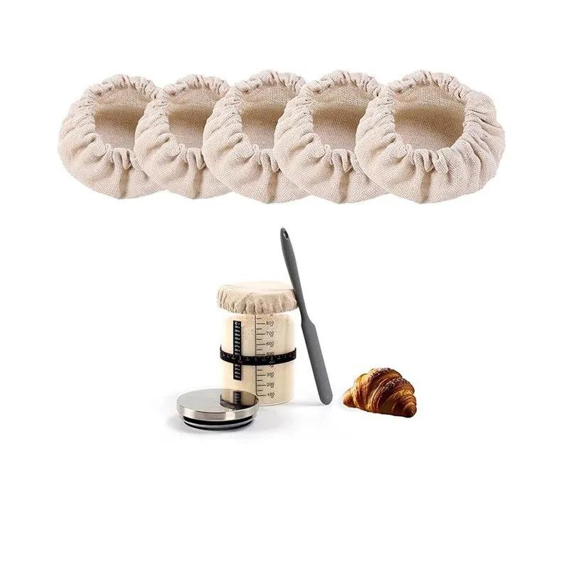 Утолщенная хлопковая крышка для стеклянной банки для ферментации One size бежевый