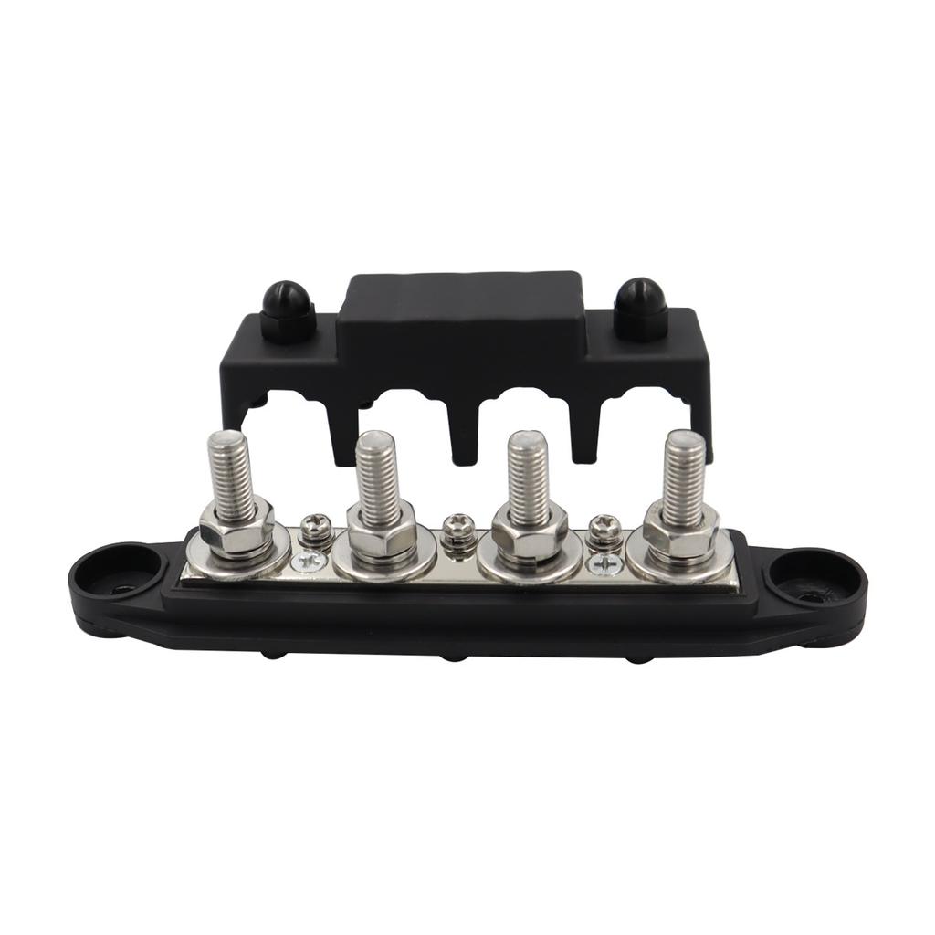 Power Distribution Block 250A Bus Bar Terminal Block with Cover 4 x M10 Terminal Studs 4x M8 Terminal Studs Car Truck Boat