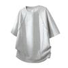 Unisex Loose Fit Round Neck T-Shirt with Sequins and Rivets