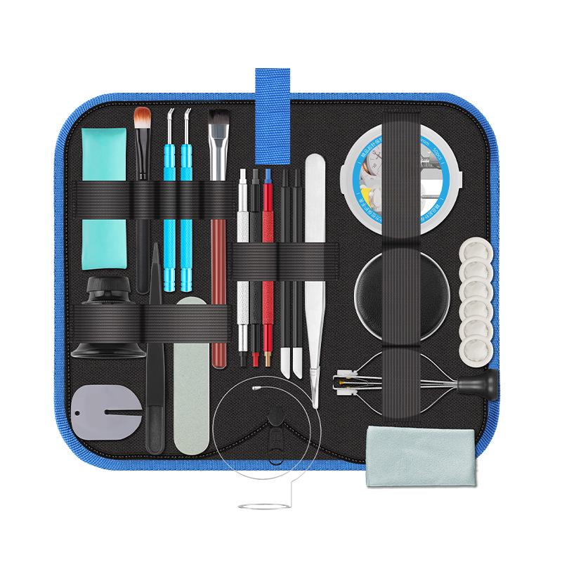 147-częściowy zestaw narzędzi do naprawy zegarków z zestawem do demontażu i otwieraczem w torbie narzędziowej