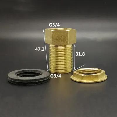 Various 1/2" 3/4" 1" BSP Male Brass Water Tank Bulkhead Pipe Fitting Connector Coupler Adapter Home Garden Hole Drainer