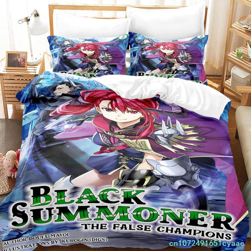 Schwarzer Beschwörer Bettwäscheset Einzelbett Twin Full Queen King Size Bettwäscheset Erwachsener Kind Schlafzimmer Bettbezug Sets Anime Parure De Lit Bett