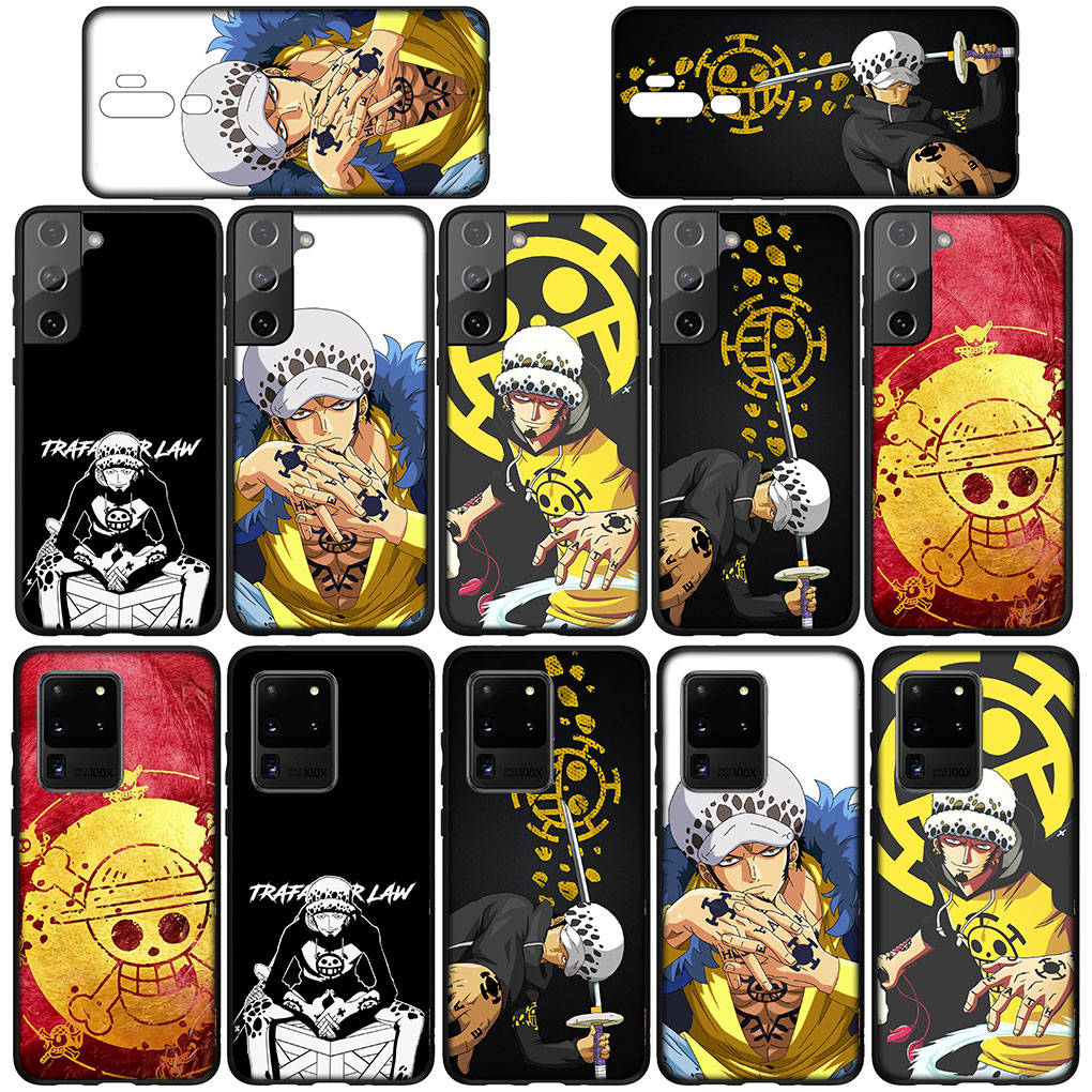 Phone Case for Samsung Galaxy S25 S24 S23 iPhone 16 15 Xiaomi Redmi Note 14 13 12 16E 8 X 11 Pro Max XR OPPO Moto One Piece Trafalgar Law Luffy Cover