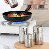 Stainless Steel Spice & Toothpick Holder Set – Food Grade Seasoning Jar & Pepper Container.