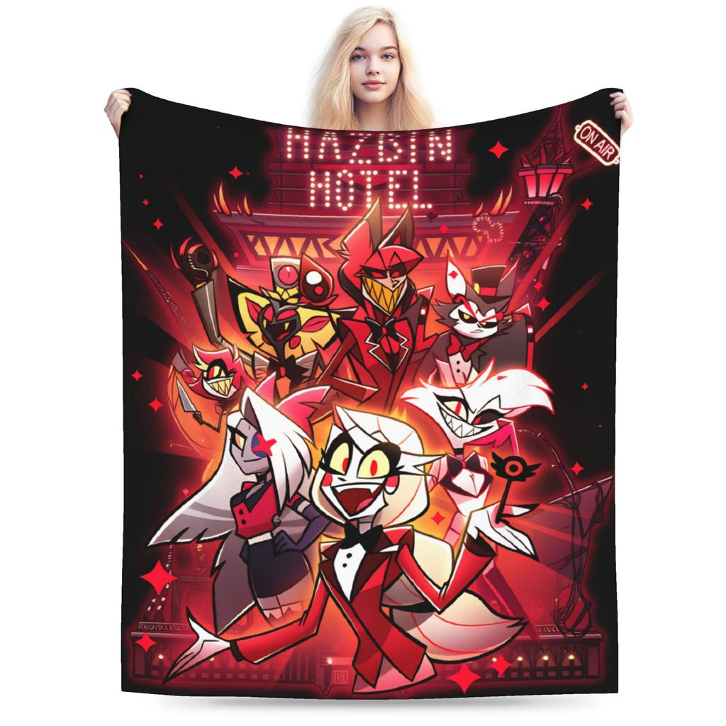 Relax Alastor Vox Blankets Quality Soft Warm Hazbines Hoteles Bedding Throws Autumn Students Couch Chair Fashion Bedspread