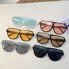 Semi-round Sunglasses Women Fashion Oversized Monoblock Casual Shades Ins Trendy Design Korean Style Outdoor Sun Glasses