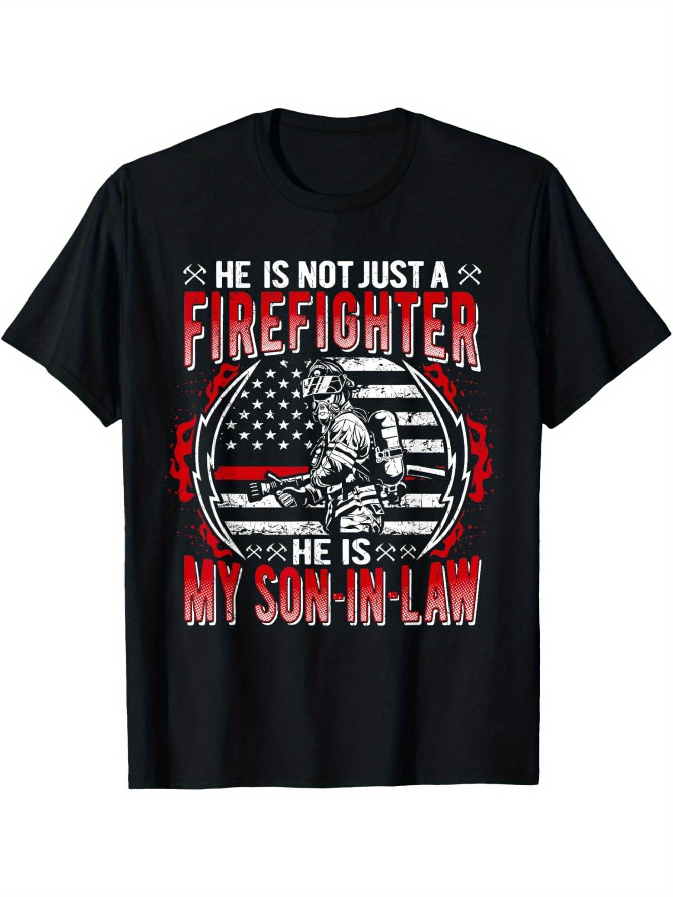 My Son-In-Law Is A Firefighter Proud Fire Parent-In-Law Gift - Loose Fit Casual T-Shirt with Firefighter Badge S