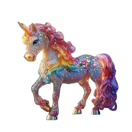 1/2/3/4 Pcs Horse Ornaments For Christmas Tree Metallic Rhinestones Horse