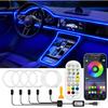 Interior Car LED Strip Lights, RGB USB Car Ambient Lighting With Fiber Optic, EL Wire Car Accessories