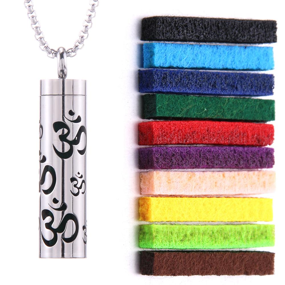 New Aromatherapy Jewelry Necklaces Essential Oil Diffuser Necklace Stainless Steel Open Locket Aroma Scent Perfume Necklace