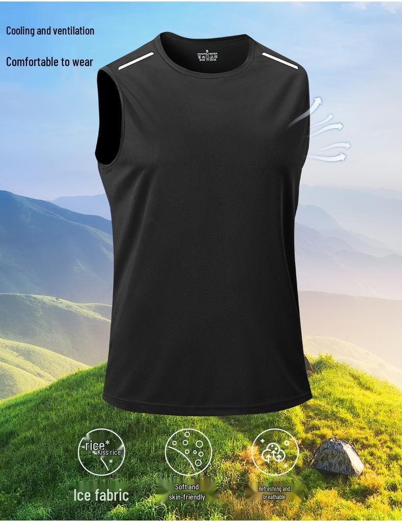 Men's Summer Outdoor Quick-Dry Sleeveless Fitness T-shirt