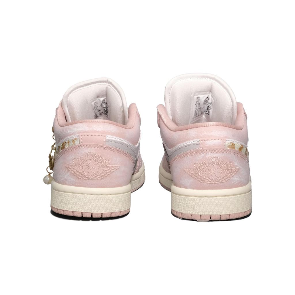Jordan Air Jordan 1 Low Top Skateboard-Schuhe Damen Gold Rosa DC0774-162(Team1114-)