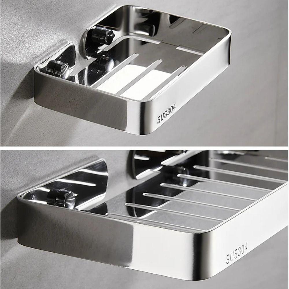 Self-draining Soap Holder Wall Mounted Soap Dish High Quality Bathroom Soap Rack Home