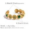 Stainless Steel Colorful Rhinestone Ring Women Lace Stackable Open Ring Exquisite Unique Wedding Couple Dating Jewelry Gifts