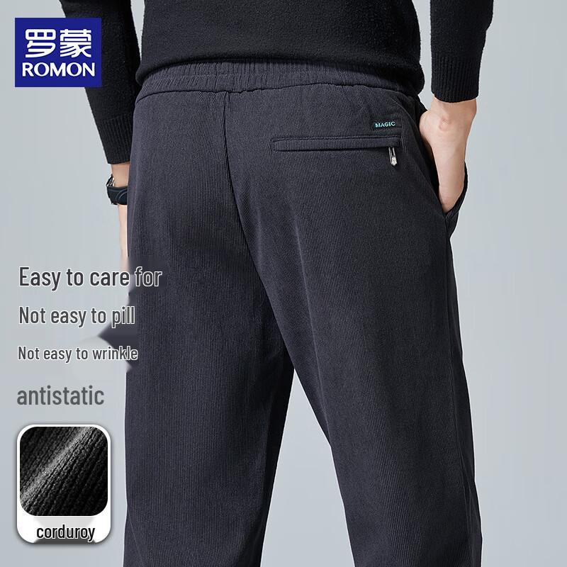 

Romon Men s Warm Corduroy Wrinkle-Free Casual Pants M