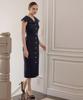 Julie And Kara 25Hs Collar124 Terroir Line Terroir Queen Sleeveless Tweed Dress Navy