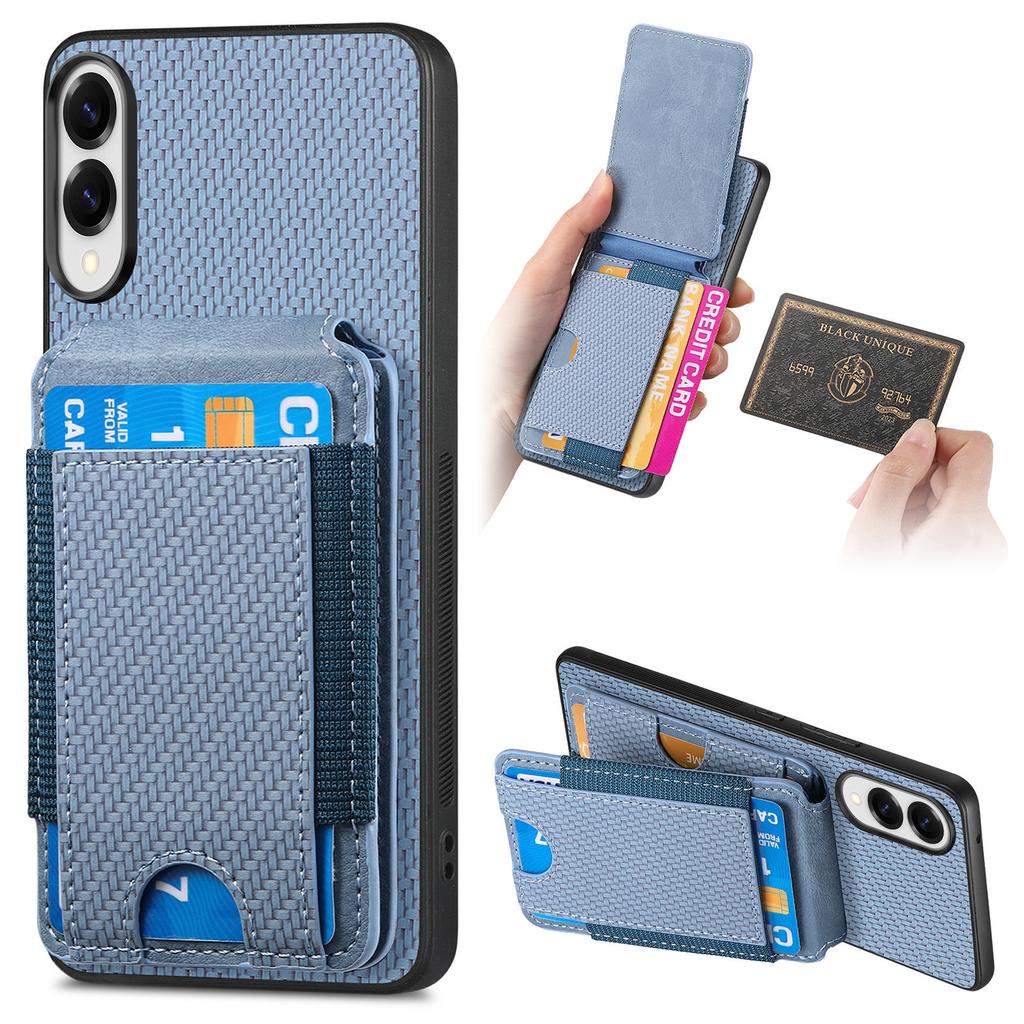 For Samsung Galaxy S25 Edge Case with Card Holder Kickstand Leather Back Cover