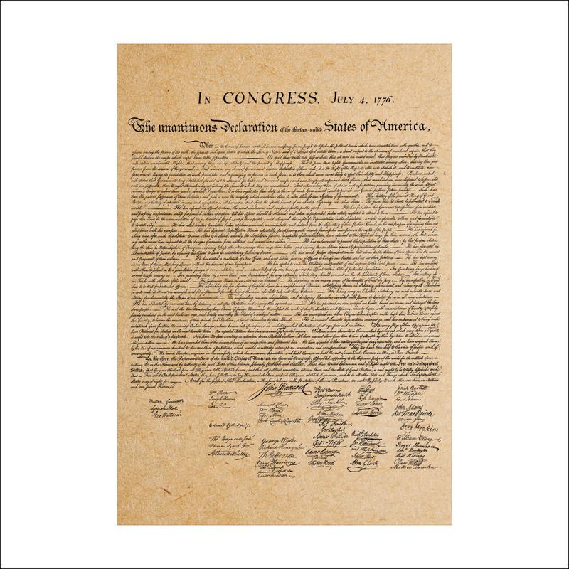 

Винтажная крафт-бумага Американской декларации независимости