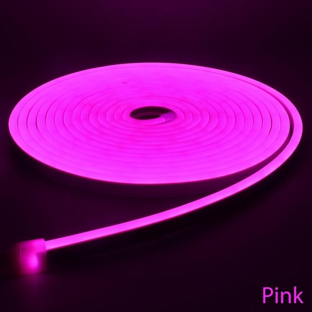 12V DIY 6mm Narrow Neon LED Light Strip 2835SMD 120LEDs/M IP67 Waterproof Soft Light Bar Shape DC12V Indoor & Outdoor Decoration