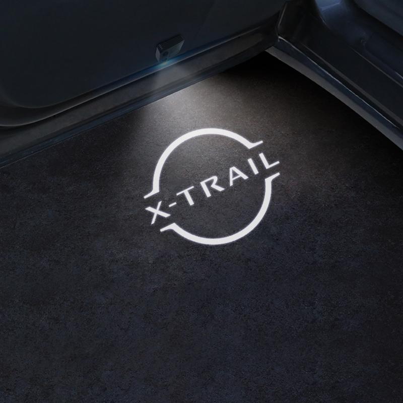 

2Pcs LED Car Door For Qashqai X-Trail Navara Pickup Off-Road Vehicle Emblem Light Welcome Lamp Wireless Projector Accessories 2PCS For 2 Door