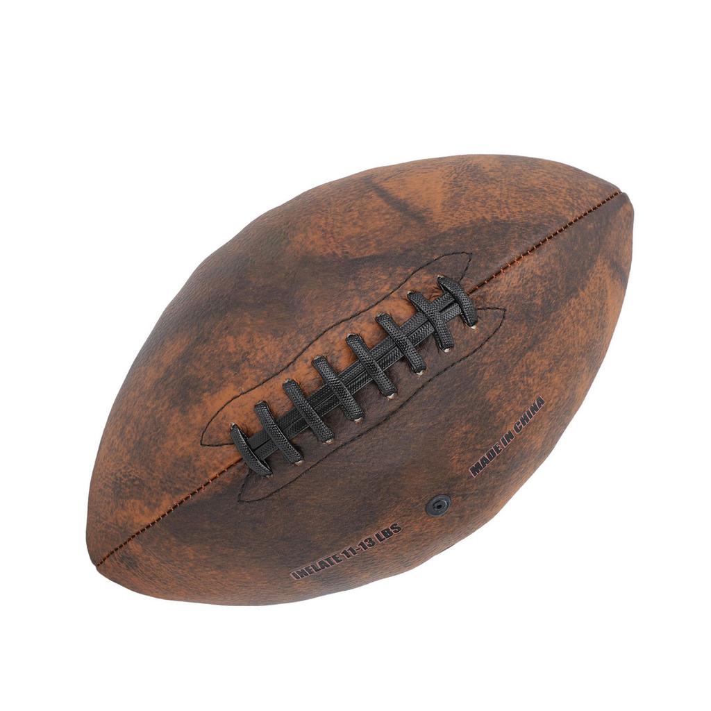 Training Football Size 9 Rugby Ball PU Comfortable Grip Vintage Design Durable Sports Football for Game Match