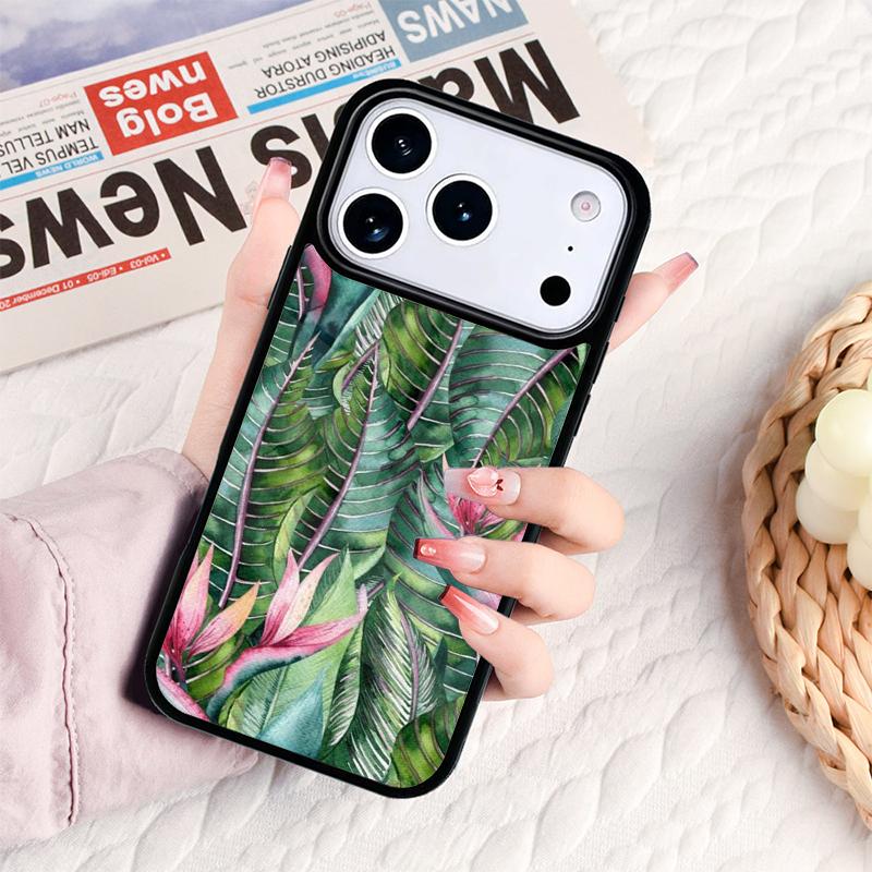 Banana Leaf Phone Case For IPhone 17 16e 15 14 13 12 11 Pro Max Air Mini Soft Protective Cover