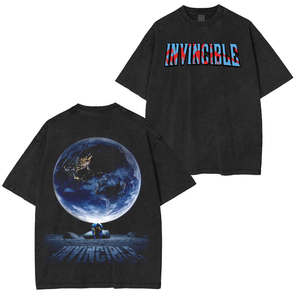 T-shirt Lavata Invincible Mark Grayson Uomo Donna Retro Lavata Oversize Streetwear Estiva Casual Larga Manica Corta Abbigliamento Femminile Maschile