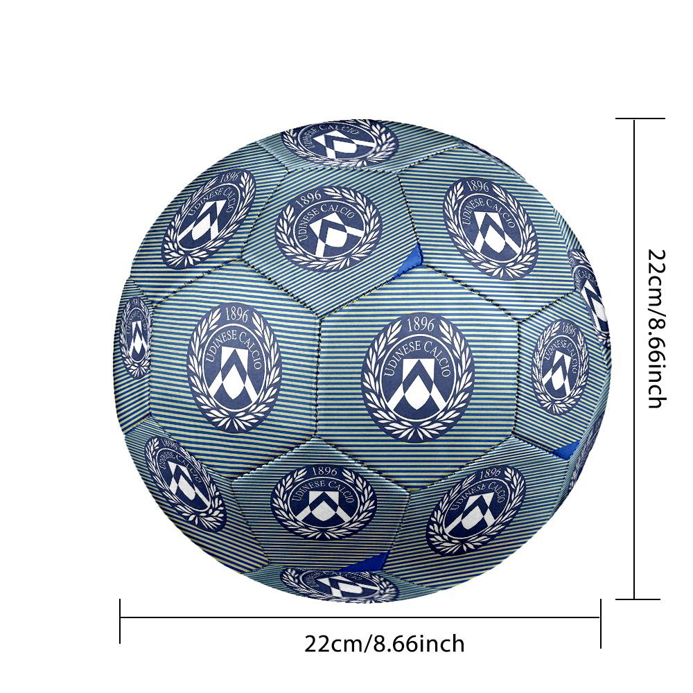 1pc Udinese CalcioIndoor Soccer Ball Colorful All Ages Machine Stitched PVC Competition Ready Durable High-Bounce HE3