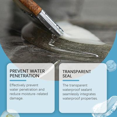 Transparenter Wasserdichter Dichtstoff für Dachleckreparaturen Badezimmerfliesen Heimwerker Betonwände Schnelltrocknend Mit Pinsel