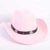 Popular European and American fashion OL style one-word cowboy hat men's and women's high-end top hat jazz hat felt hat