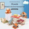 3D Wooden Puzzle Villa: DIY Small House Model for Boys and Girls