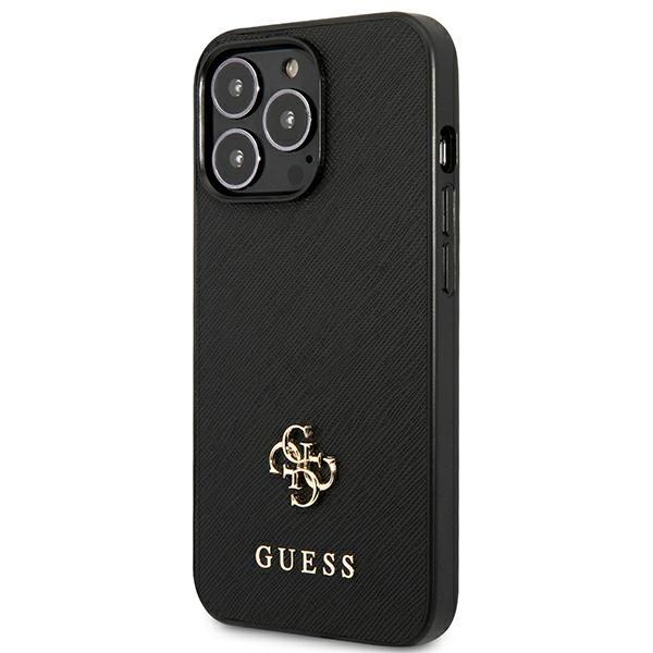 Guess Guhcp13Lps4Mk Iphone 13 Pro / 13 6,1 Czarny/Black Hardcase Saffiano 4G Małe Metalowe Logo