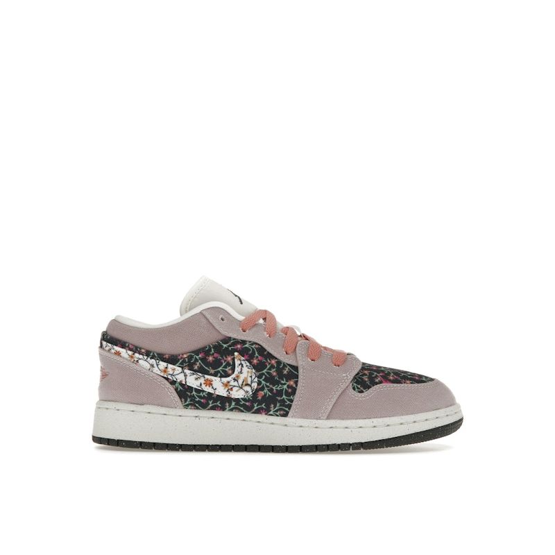 

Air Jordan 1 Low SE GS Floral Canvas Platinum Violet Anthracite Red Stardust Sail FJ3445-001 39