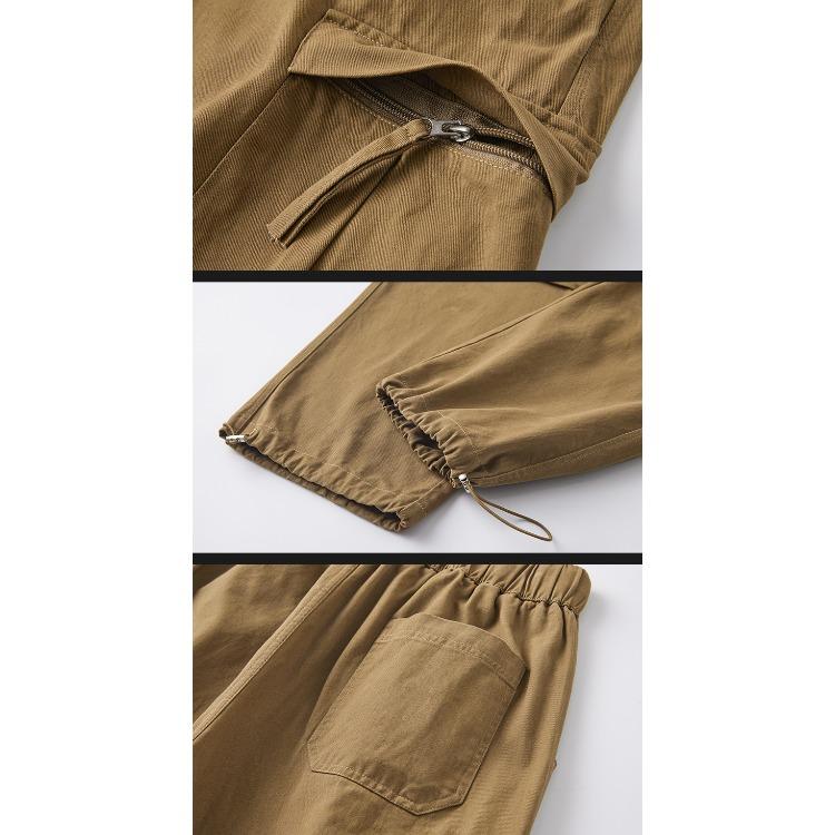 Cotton Cargo Pants Men High Street Loose Fit Jogger Trousers Casual Spring Autumn