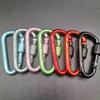 D-shape Carabiner Aluminium Alloy Sports Keychain  Multi Colors with Lock D-shape Carabiner Camping Hiking Hook Outdoor Tool
