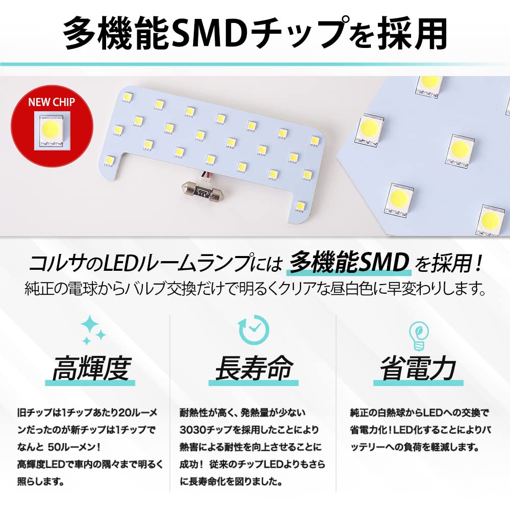 Daihatsu Move Canvas Car Specific Design LED Room Lamp Set [Includes Dedicated Tools and