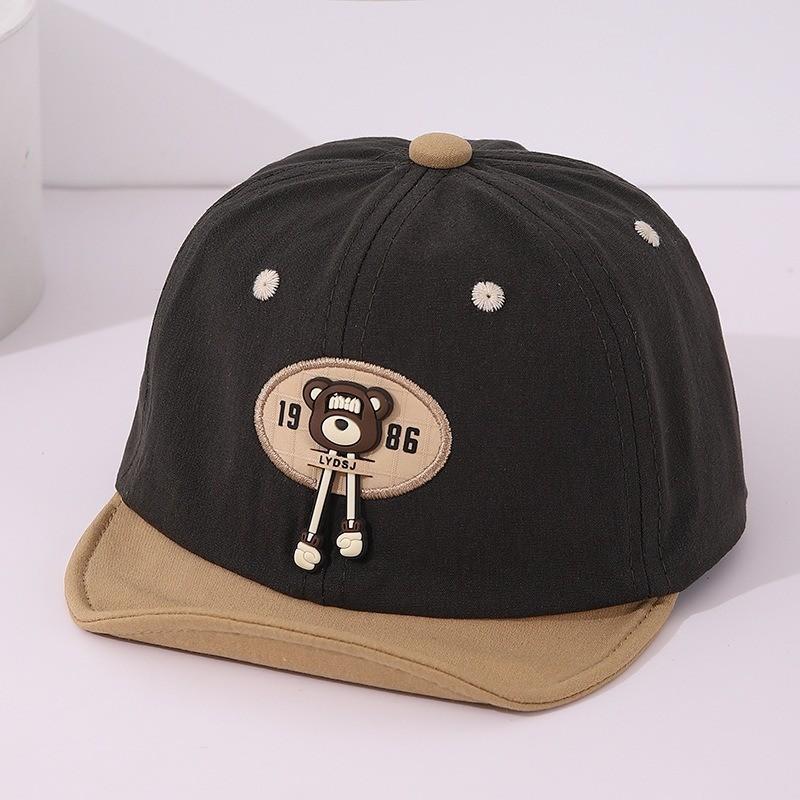 Cute Bear Kids Baseball Cap With Sunshade For Spring Autumn Playtime