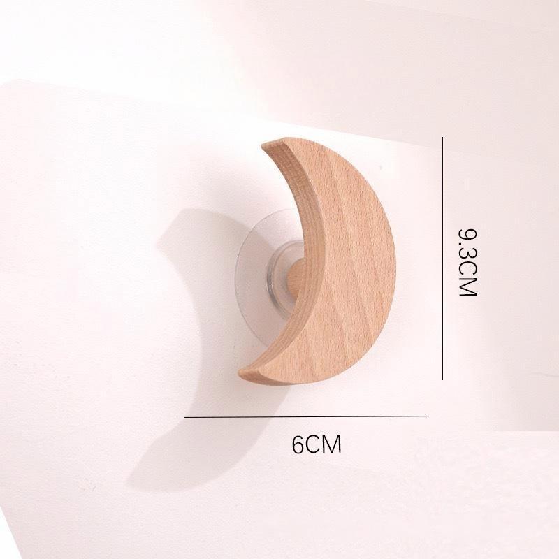 Wooden Wall Hook Cute Cartoon Solid Wood Heavy Duty Decorative Hanging Hook For Coat Hat Towel Entryway Bedroom Home Decor
