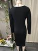 Elegant Slim Fit Long Sleeve Knit Dress with Slit - Spring & Autumn Collection